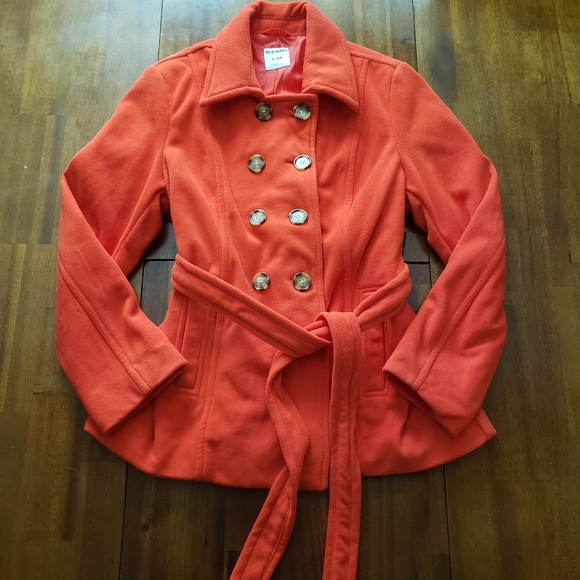 Old Navy Jackets & Blazers - NWT Old Navy Orange-Red Pea Coat
